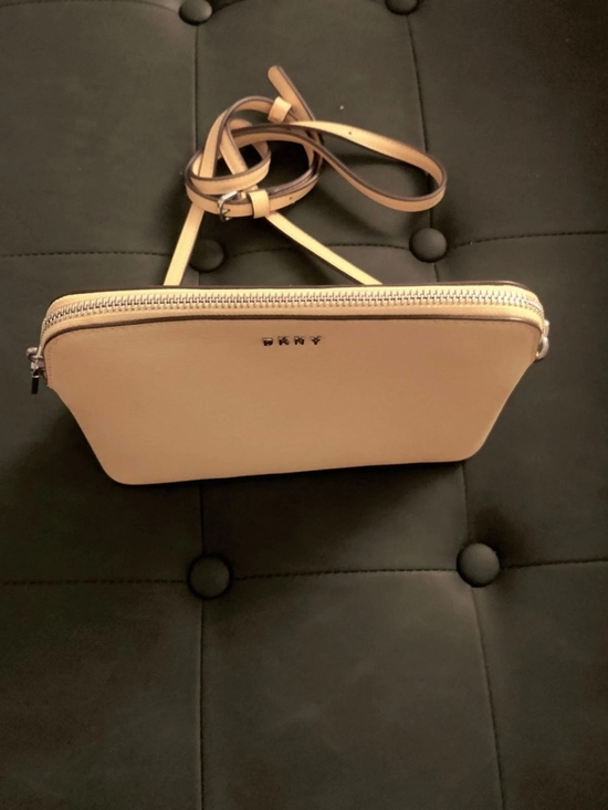 DKNY Yellow Leather Crossbody Bag Purse with Chain Accent - Picture 2 of 2